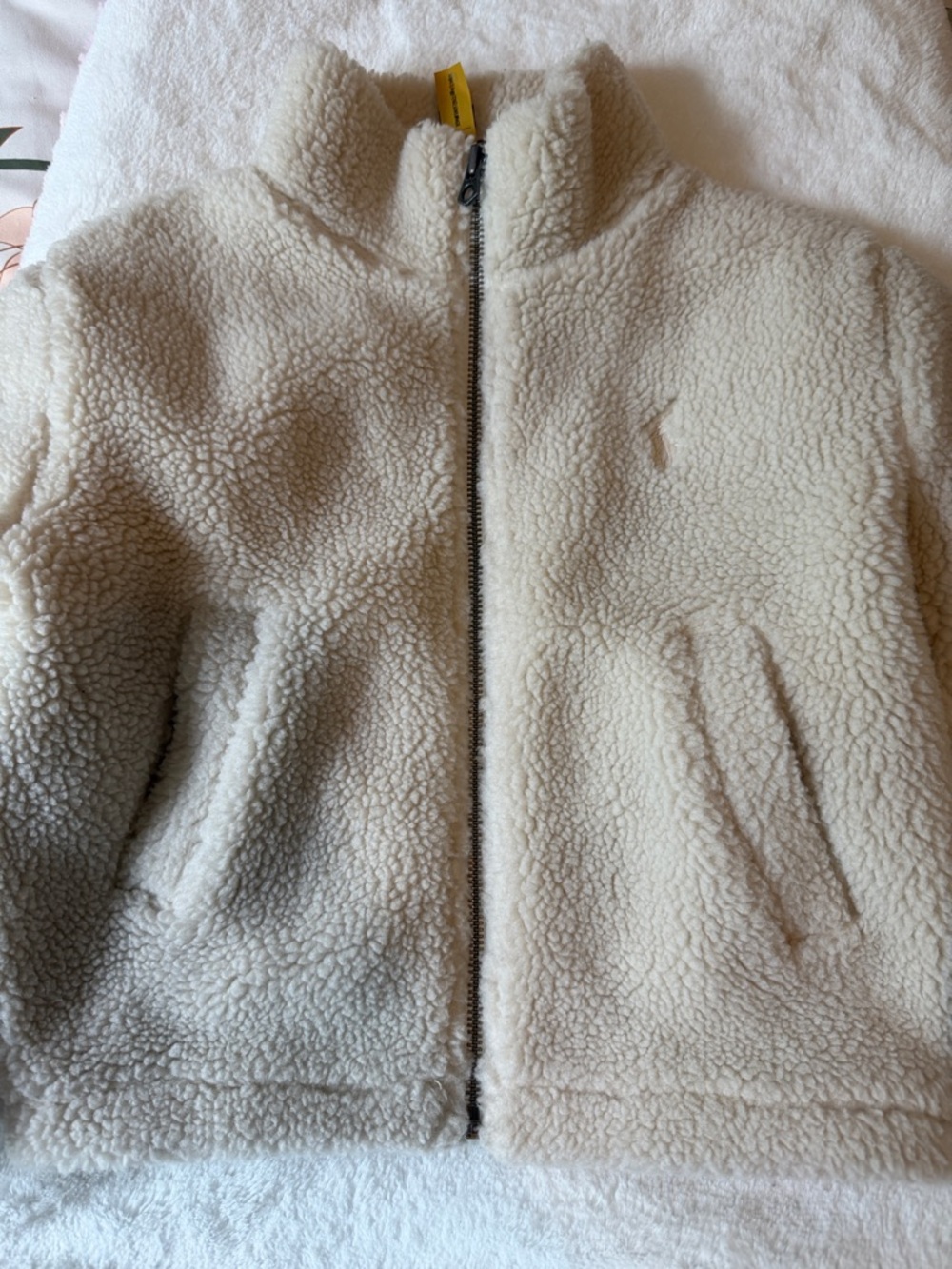 Polo by Ralph Lauren Cream Sherpa Zip Jacket